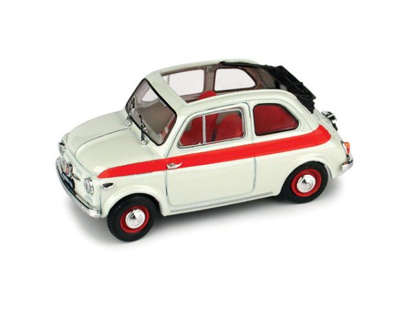 Modellino Auto Scala 1/43 Brumm FIAT 500 SPORT diecast modellismo abarth bianca
