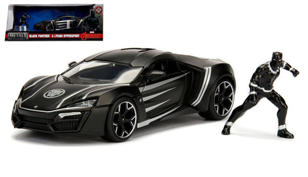 Modellino auto film Movie Scala 1:24 PANTHER WLYKAN HYPERSPORT action figure