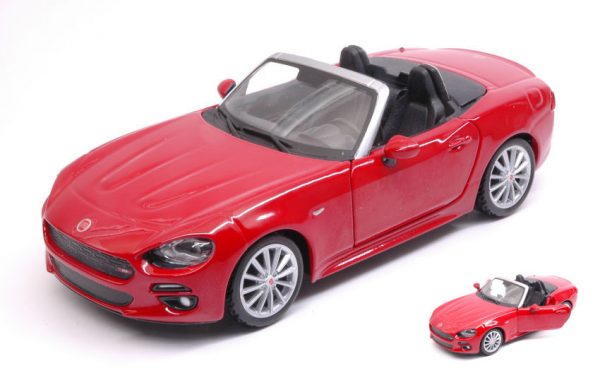 Modellino Auto Scala 1:24 Burago FIAT 124 SPIDER diecast modellismo statico