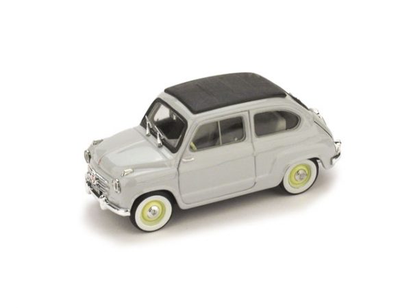 Modellino Auto scala 1:43 diecast Brumm FIAT 600 GRIGIO epoca modellismo nuovi