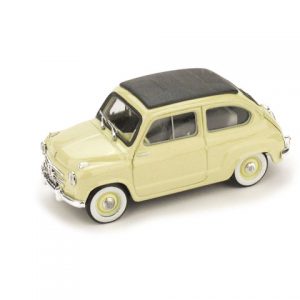 Modellino Auto scala 1:43 diecast Brumm FIAT 600 CONVERTIBILE modellismo epoca