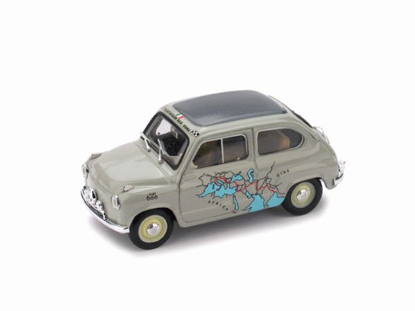 Modellino Auto Rally diecast Brumm FIAT 600 epoca modellismo scala 1:43