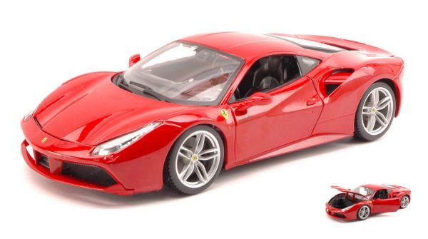 Modellino Auto scala 1:18 diecast Burago FERRARI 488 GTB modellismo statico coche