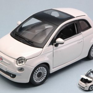 Modellino Auto scala 1:24 diecast Burago FIAT NUOVA 500 modellismo bianca