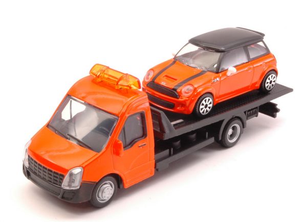 Modellino Auto scala 1:43 diecast Burago MINI COOPER camion modellismo