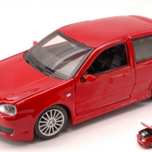 Modellino Auto scala 1:24 diecast VW GOLF 4 IV R32 rosso collezione modellismo