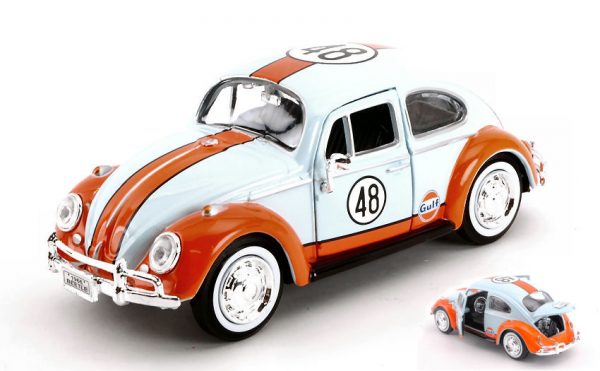 Modellino Auto scala 1:24 diecast VW BEETLE maggiolino epoca modellismo
