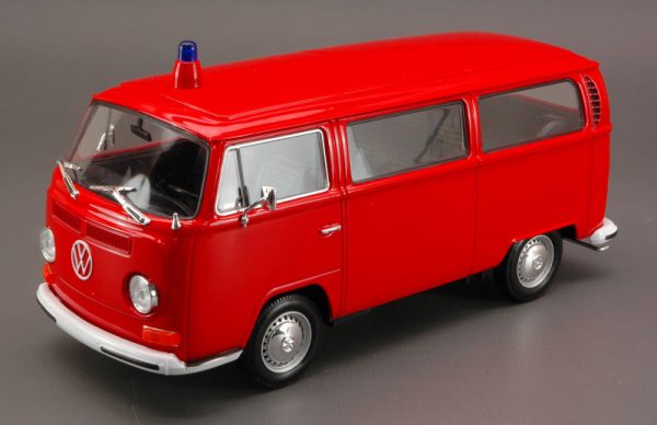 modellini camion auto pompieri diecast Welly VW BUS T2 FEUERWEHR scala 1:24