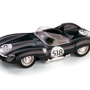 Modellino Auto Competizione scala 1:43 Brumm diecast JAGUAR D TYPE N.518 RETI (LOOS PETROL TANK) MM  R.FLOCKHART