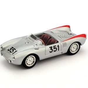 Modellino Auto Competizione scala 1:43 Brumm diecast PORSCHE 550 SPIDER N.351 6th MM  HERRMANN-LINGE