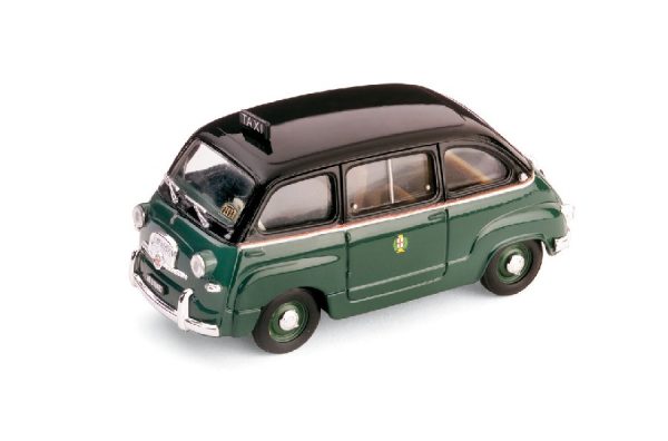 Modellino auto taxi scala 1:43 Brumm FIAT 600 MULTIPLA TAXI MILANO diecast EPOCA