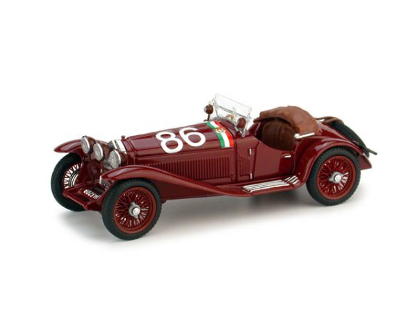 Modellino Auto Competizione scala 1:43 Brumm diecast ALFA ROMEO 1750 GS N.86 2nd MILLE MIGLIA 1931 CAMPARI-MARINONI