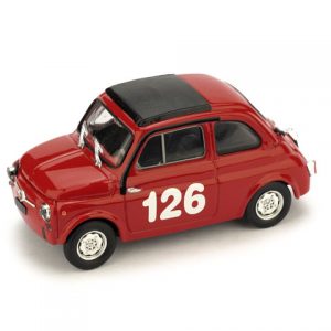 Modellino Auto scala 1:43 Brumm diecast FIAT 595 ABARTH 500 rossa racing epoca