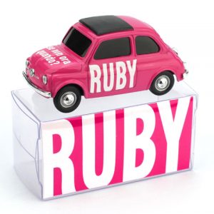 Modellino auto scala 1:43 diecast modellismo statico Brumm FIAT 500 RUBY epoca