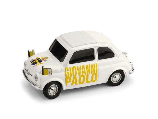 Modellino Auto scala 1:43 diecast Brumm FIAT 500 GIOVANNI PAOLO epoca modellismo
