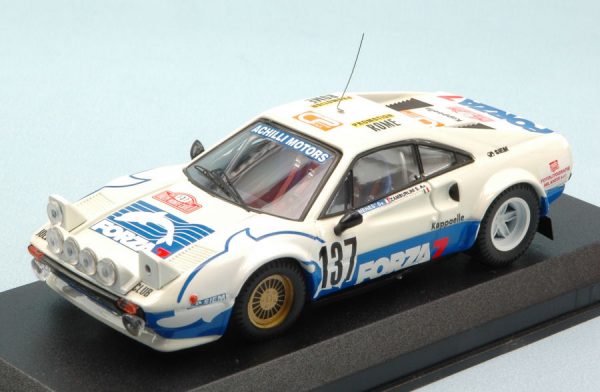 Modellino auto rally scala 1:43 Best Model  FERRARI 308 N.137 RETI (ACCIDENT) MONTE CARLO  ZAMBORLINI diecast modellismo