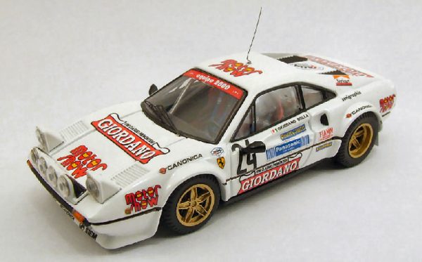 Modellino auto rally scala 1:43 Best Model  FERRARI 308 GTB N.24 5th RALLY 4 REGIONI  GIORDANO-BOLLA diecast modellismo