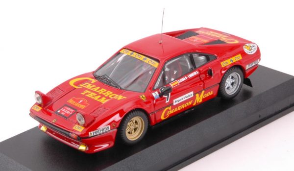 Modellino auto rally scala 1:43 Best Model  FERRARI 308 GTB N.9 ACCIDENT CATALUNYA  C.CABA-J.MARTIN diecast modellismo