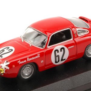 Modellino auto scala 1:43 Best Model  FIAT 750 ABARTH N.62 29th (2nd CLASS) 12 H SEBRING  CUSSINI-CATTINI modellismo diecast collezione
