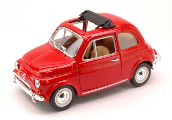 Modellino auto scala 1:24 Burago FIAT 500L 500 L modellismo rosso epoca diecast