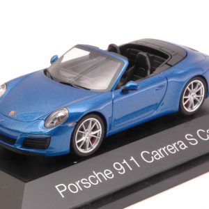 Modellino auto scala 1:43 Herpa PORSCHE 911 CARRERA S CABRIOLET diecast blu