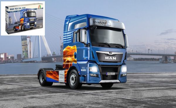Modellino camion modellismo kit di montaggio truck Italeri MAN TGX XXL D38 1:24