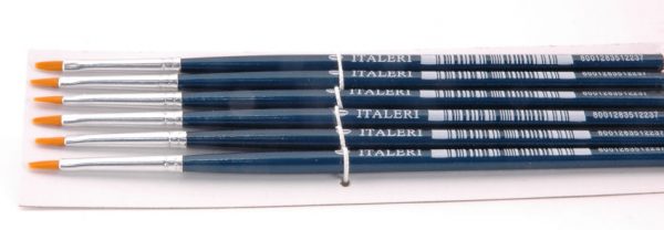 Modellino colori modellismo  Italeri  PENNELLO SINTETICO PIATTO 0 Pz.6 diecast
