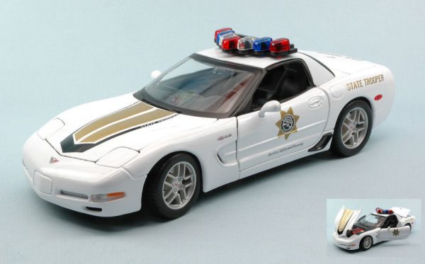 Modellino auto scala 1:18 Maisto CHEVROLET CORVETTE Z06 STATE TROOPER diecast