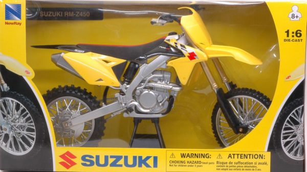 Modellino moto New Ray  SUZUKI RMZ450 1:6 modellismo motor bike