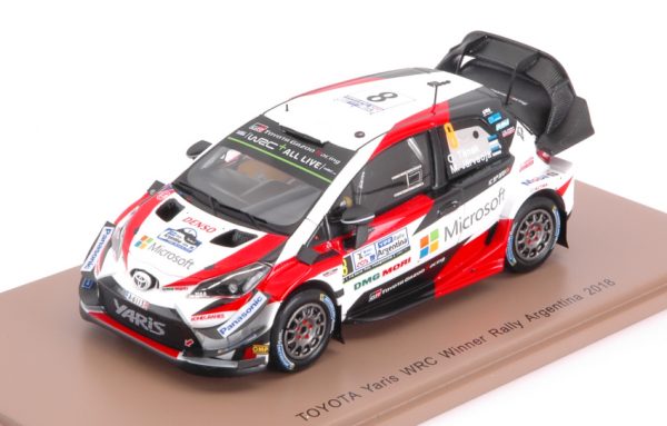 Modellino auto rally scala 1:43 Spark Model  TOYOTA YARIS WRC N.8 WINNER ARGENTINA  O.TANAK-M.JARVEOJA modellismo diecast