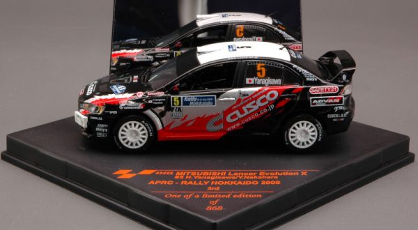 Modellino Auto Rally scala 1:43 Vitesse diecast MITS.LANCER EVO X N.5 OKKAI. 09