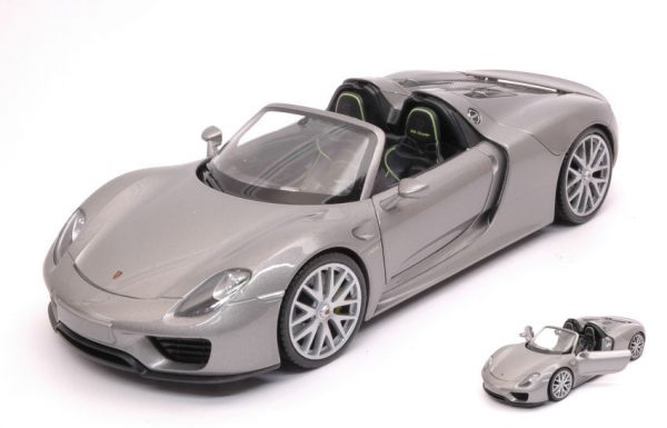 Modellino Auto scala 1:24 diecast Welly PORSCHE 918 SPYDER modellismo cabrio