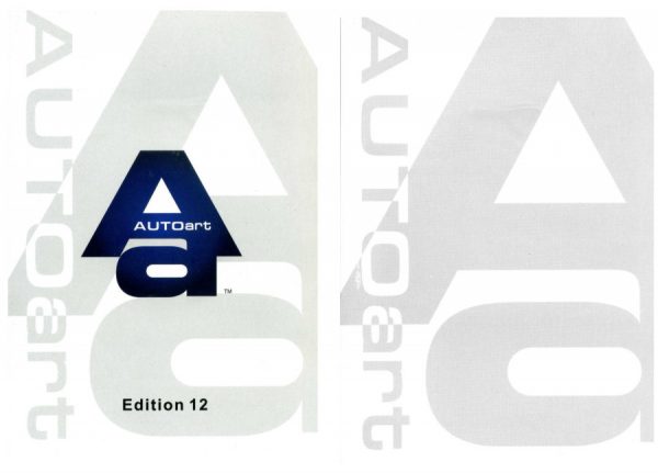 Modellino auto rivista book booklet AutoArt CATALOGO modellismo statico collezione