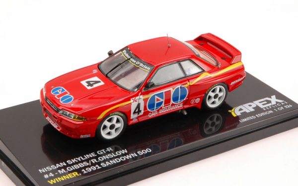 Modellino auto scala 1:43 Apex Replicas  NISSAN SKYLINE GT-R N.4 WINNER OWN 500 modellismo diecast collezione