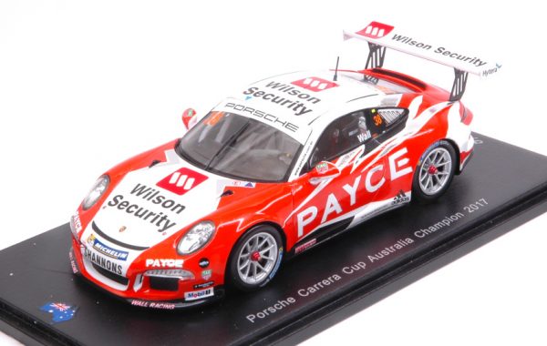 Modellino auto scala 1:43 Spark Model  PORSCHE 911 GT3 CUP N.38 CARRERA AUSTRALIA  CHAMPION DAVID WALL modellismo statico diecast