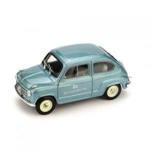Modellino auto scala 1:43 pubblicitari commerciali Brumm FIAT 600 TV RAI diecast epoca
