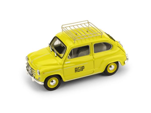 Modellino auto scala 1:43 pubblicitari commerciali Brumm FIAT 600D AGIP epoca