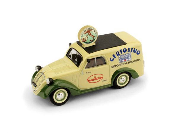 Modellino auto scala 1:43 pubblicitari Brumm FIAT 500 B FURGONE GALBANI epoca