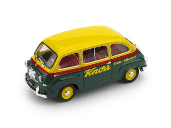 Modellino auto scala 1:43 pubblicitari commerciali Brumm FIAT 600 MULTIPLA knorr