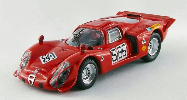 Modellino auto scala 1:43 Best Model  ALFA ROMEO 33.2 N.86 15th NURBURGRING  VACCARELLA-DE ADAMICH modellismo diecast collezione