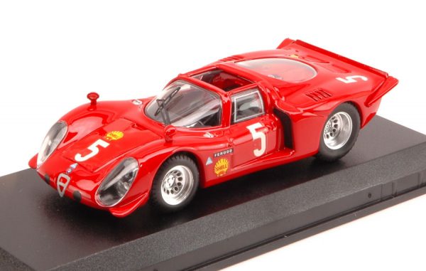 Modellino auto scala 1:43 Best Model  ALFA ROMEO 33.2 SPYDER N.5 WINNER MONTLHERY  LARROUSSE-VERRIER modellismo diecast collezione