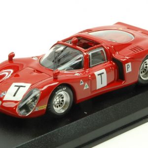 Modellino auto scala 1:43 Best Model  ALFA ROMEO 33.2 LE MANS TEST  BIANCHI-ZECCOLI-GROSSELIN-TROSCH modellismo diecast collezione