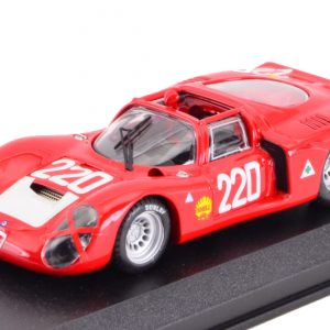 Modellino auto scala 1:43 Best Model  ALFA ROMEO 33.2 N.220 ACCIDENT TARGA FLORIO  VACCARELLA-SCHUTZ modellismo diecast collezione