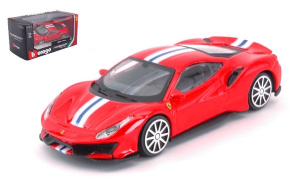 Modellino auto Burago scala 1:43 FERRARI 488 PISTA modellismo statico diecast