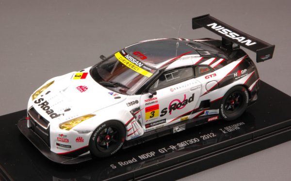 Modellino auto scala 1:43 Ebbro NISSAN R35 GTR 3 SUPER GT500 modellismo diecast