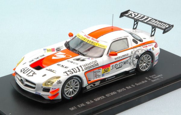 Modellino auto scala 1:43 Ebbro  MERCEDES SLS N.50 ACCIDENT 1000 KM SUZUKA  KANO-NANIN-YASUOKA modellismo diecast collezione