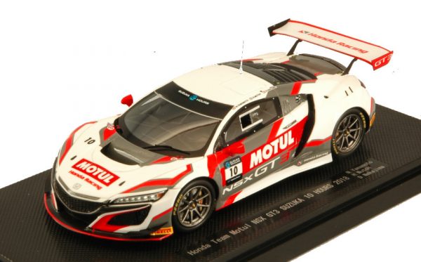 Modellino auto scala 1:43 Ebbro  HONDA NSX GT3 N.10 10 H SUZUKA  YAMAMOTO-MUTOH-NAKAJIMA modellismo diecast collezione