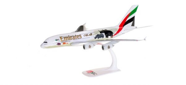 Modellino aerei modellismo Herpa  AIRBUS A380 EMIRATES UNITED FOR WILDLIFE 1:250 modellini