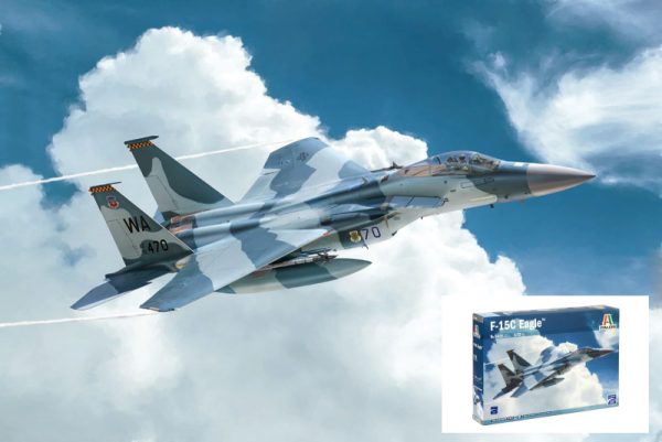 Modellino modellismo kit di montaggio aerei Italeri  F-15C EAGLE KIT 1:72 model