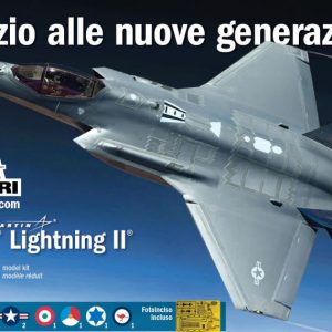 Modellino modellismo kit di montaggio aerei Italeri F-35A ING II LOCKHEED (49 cm) DECALS x 5 VERSIONI KIT 1:32 model